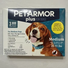 PETARMOR Plus for Dogs 23-44lbs. 3 Month Supply