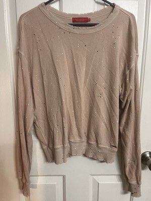 Philanthropy Lauren Pink Paint Splatter Sweatshirt