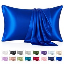 Silk Like Satin Pillowcase Standard Size, Standard 20"x26" 10 - Royal Blue