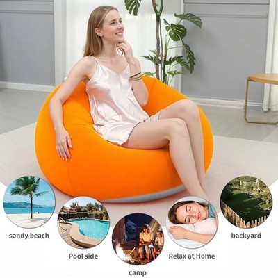Großes lässiges aufblasbares Sofa Stühle Liege Sitz Sitzsack Sofas Pouf Puff EO5