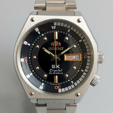 Vintage Japanese Men's Watch Orient SK Sea King Crystal KD King Diver Black Dial