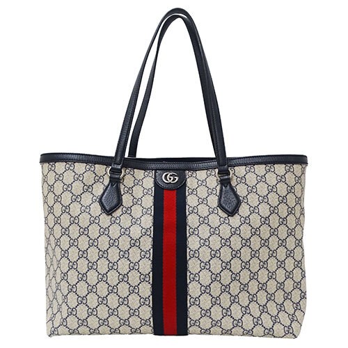 GUCCI Bag Tote Ophidia GG Supreme Canvas navy ivory 631685 826789