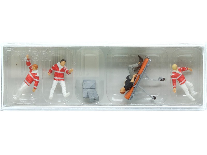 Preiser 10532 secouristes HO d'une finition haut de gamme peinte à la main pour diorama