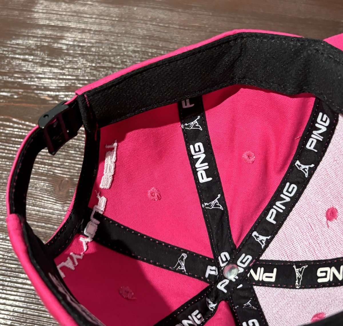 Ping Golf Hat Hot Deep Pink Strapback Adjustable … - image 13