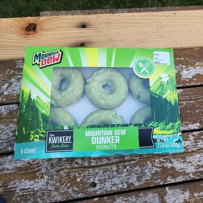 Mountain Dew Dunker Donuts The Kwikery Bake Shop 6 Count 15.6oz Box Rare Limited