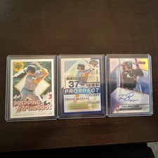 3 Card Set Travis Bazzana Topps Panini Prospect Autograph Refractor Cards Lot 