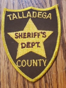 obsolete, first-issue shoulder patch for the Talladega County Sheriff's