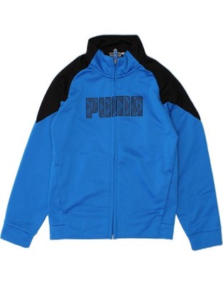 Puma Jungen Graphic Trainingsanzug Oberteil Jacke 5-6 Jahre Blau Colourblock BW41