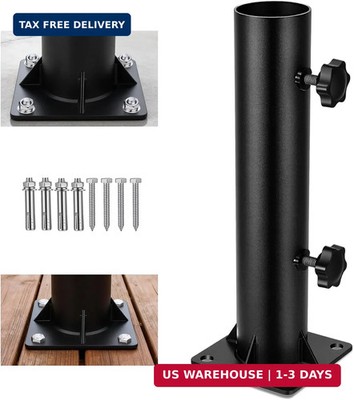 Lalafancy Patio Umbrella Stand Base, 4'' Square Reinforced Heavy Duty Outdoor Dec