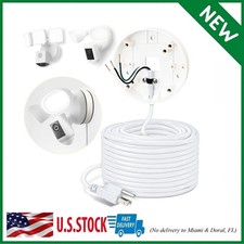 25Ft Power Cable and Plug-In Mount for Floodlight Cams Compatible with Floodligh