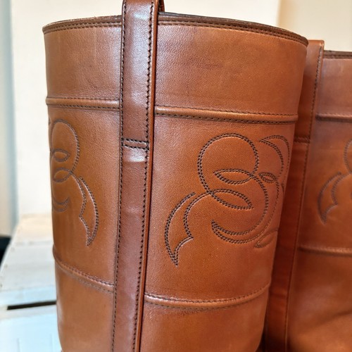 RARO Justin Vintage D4785 Stivali Cowboy Uomo Ricevuta 9D 1988 JUST JUSTIN TEXAS - Foto 2 di 18