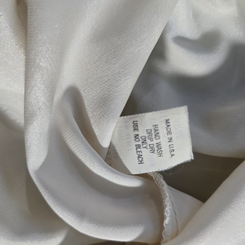 Vintage Far West halber Slip groß creme elfenbein Satin Nylon USA 23" Länge elastisch - Bild 2 von 6