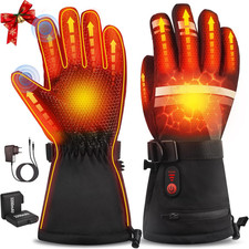 Heated Gloves for Men Women, 7.4V Fast Heating Rechargeable Electric Gloves