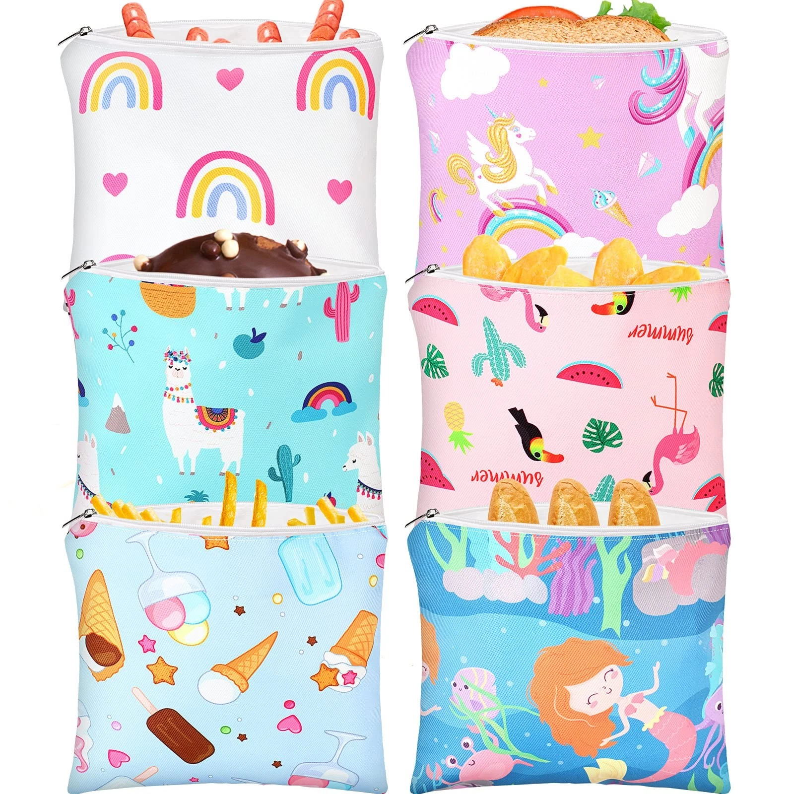 6 Pack Reusable Snack Bags for Kids, Washable Sandwich & Food Storage Pouches...
Opens in a new wind