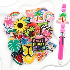 Colorful Silicone Focal Beads Set for DIY Bracelets and Keychains