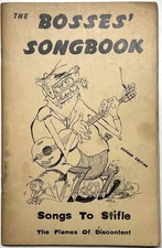 1959 BOSSES SONGBOOK DAVE VAN RONK RICHARD ELLINGTON FOLK UNION POLITICAL SATIRE