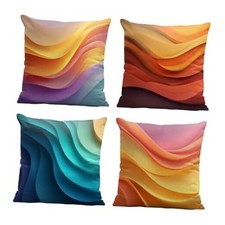 Abstract Pillow Covers 18x18 Inch Set of 4, 18" x 18" Pack of 4 Abstract-01