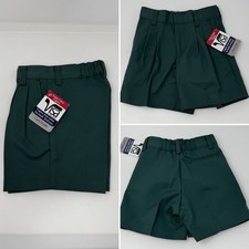 Simply Basic Boys Shorts Size 4 Reg Hunter Green School Pleaded Golf NWT NOS VTG