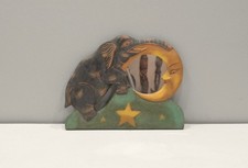 Specchio da parete arte popolare luna elefante indonesiano