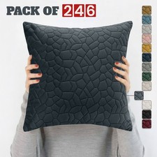 Copricuscini Decorativi 18x18 Lusso Velluto Lancio Quadrato Divano Federe UK