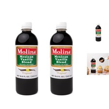 Authentic Pure Mexican Vanilla - 2 Bottles of 16.6 Fl Oz, Gluten-Free Flavoring