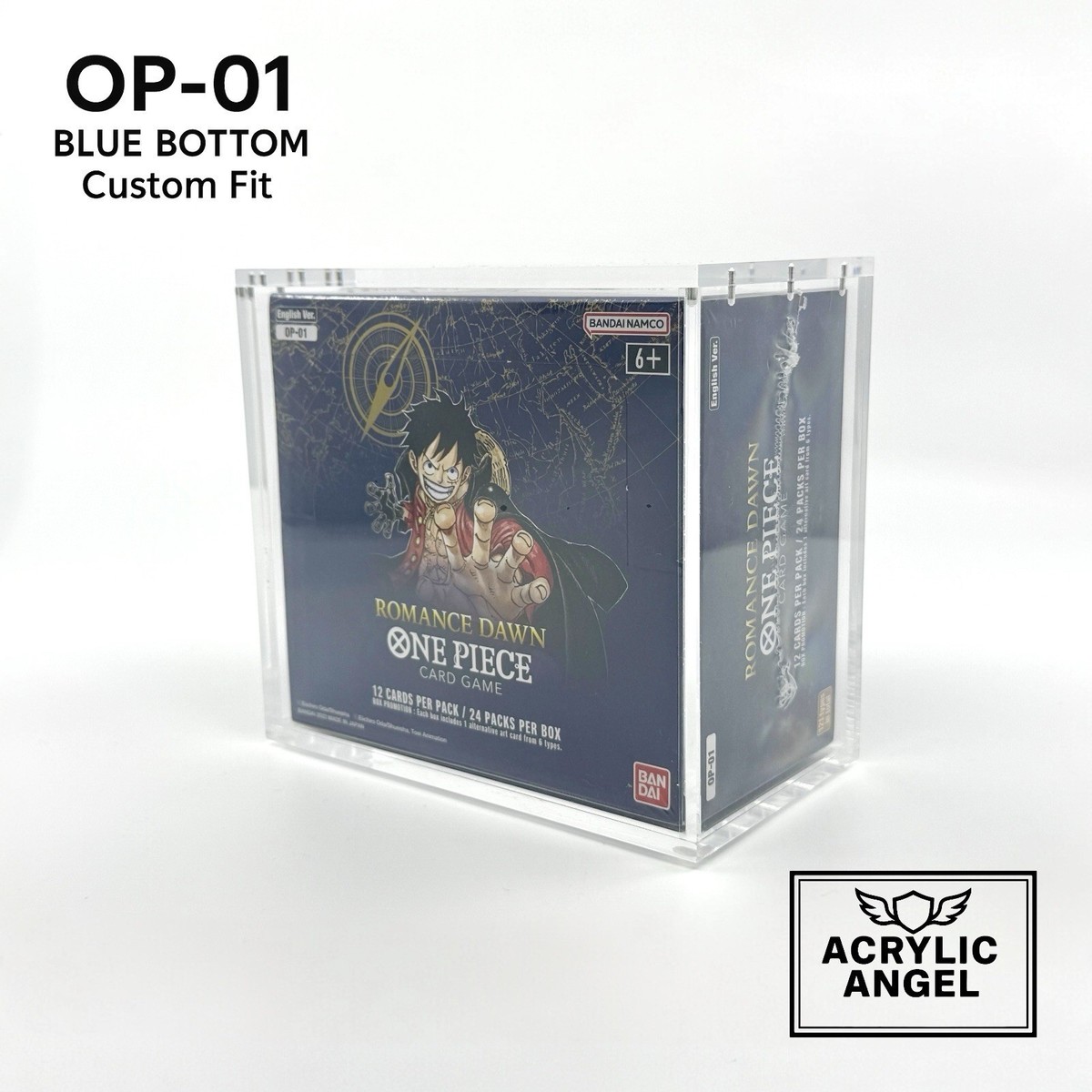 One Piece OP-01 Blue Bottom Booster Box Acrylic Case With Magnetic