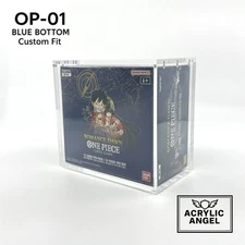 One Piece OP-01  Blue Bottom Booster Box Acrylic Case With Magnetic Lid