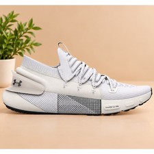 NWT Under Armour Men HOVR Phantom 3 Running Shoes White Grey Size 8 M
