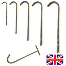 Rebar 10mm J Bars / Pins Tent Pegs Marquee Pegs, Bouncing Castle, Trampoline Pin