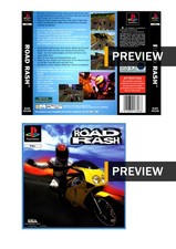 Road Rash - PlayStation PS1 Replacement Inlay Covers Front Back