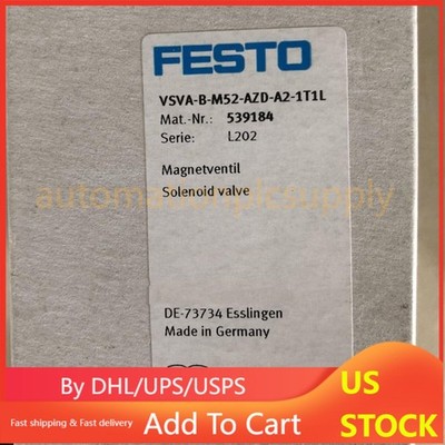 US FREE TAX New Festo VSVA-B-M52-AZD-A2-1T1L 539184 Solenoid valve
