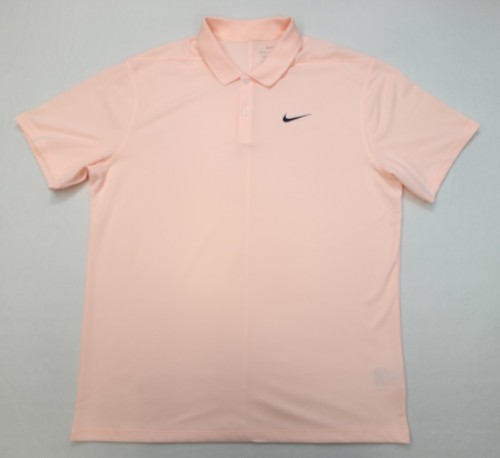Nike Victory Polo Shirt Mens L Arctic Orange Black Golf Dri-Fit Mesh Limited Use