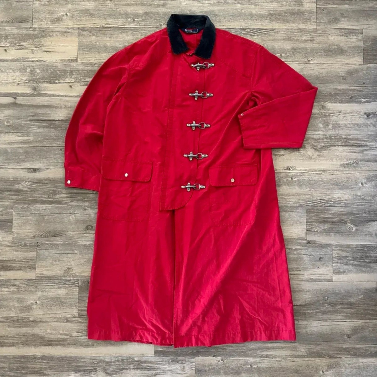 Vintage Polo Ralph Lauren Fireman Clasp Duster Jacket Size XL RARE