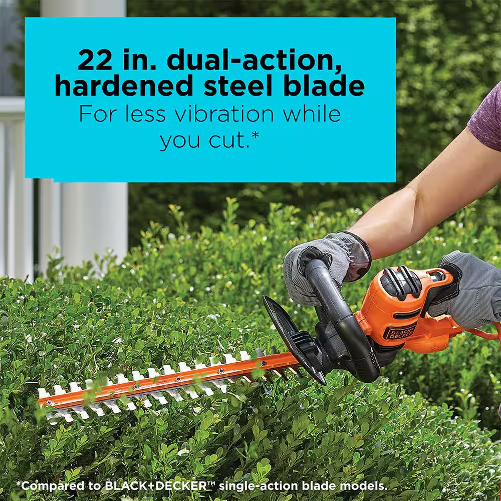 22 In. 4.0 Amp Corded Dual Action Electric Hedge Trimmer