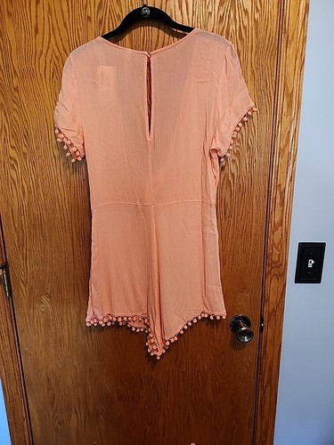 Live Love Dream Women's Peach Swimsuit Cover Up/romper Sz M New W/ Tags - Picture 5 of 5
