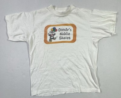 Vintage Dandys Kiddie Skates Panda T-Shirt White Trends Corp 80s Roller Rink