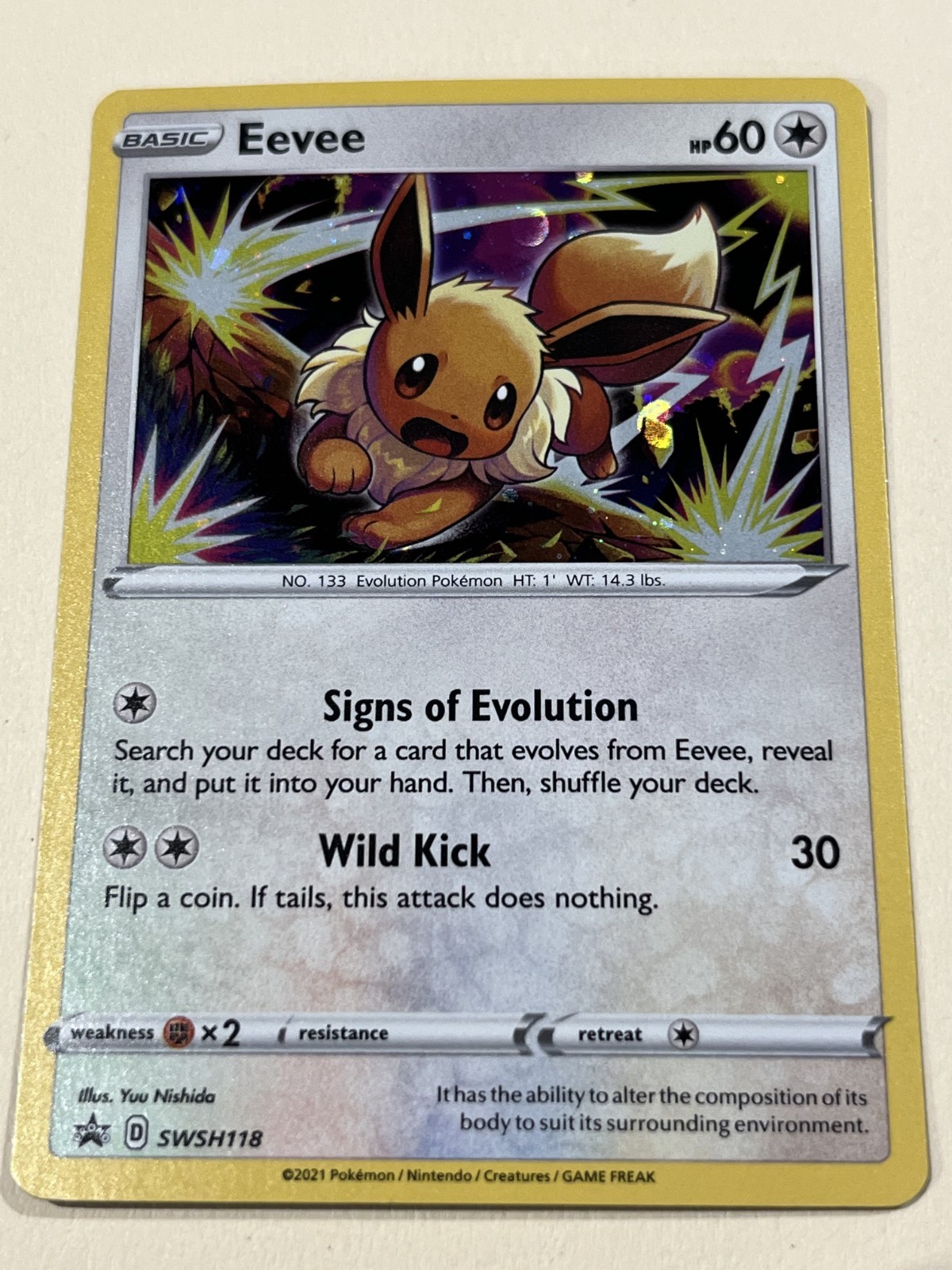 Pokemon TCG Eevee SWSH118 SWSH: Sword & Shield Promo Cards Holo NM