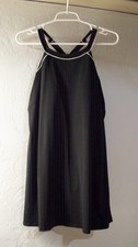 NEW Lands' End High Neck One Piece Swimsuit, Swim Dress M size 12 NWOT