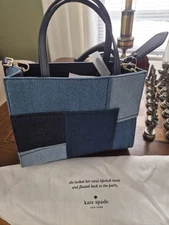Kate Spade 25th Anniversary Limited Denim Patchwork Shoulder Bag