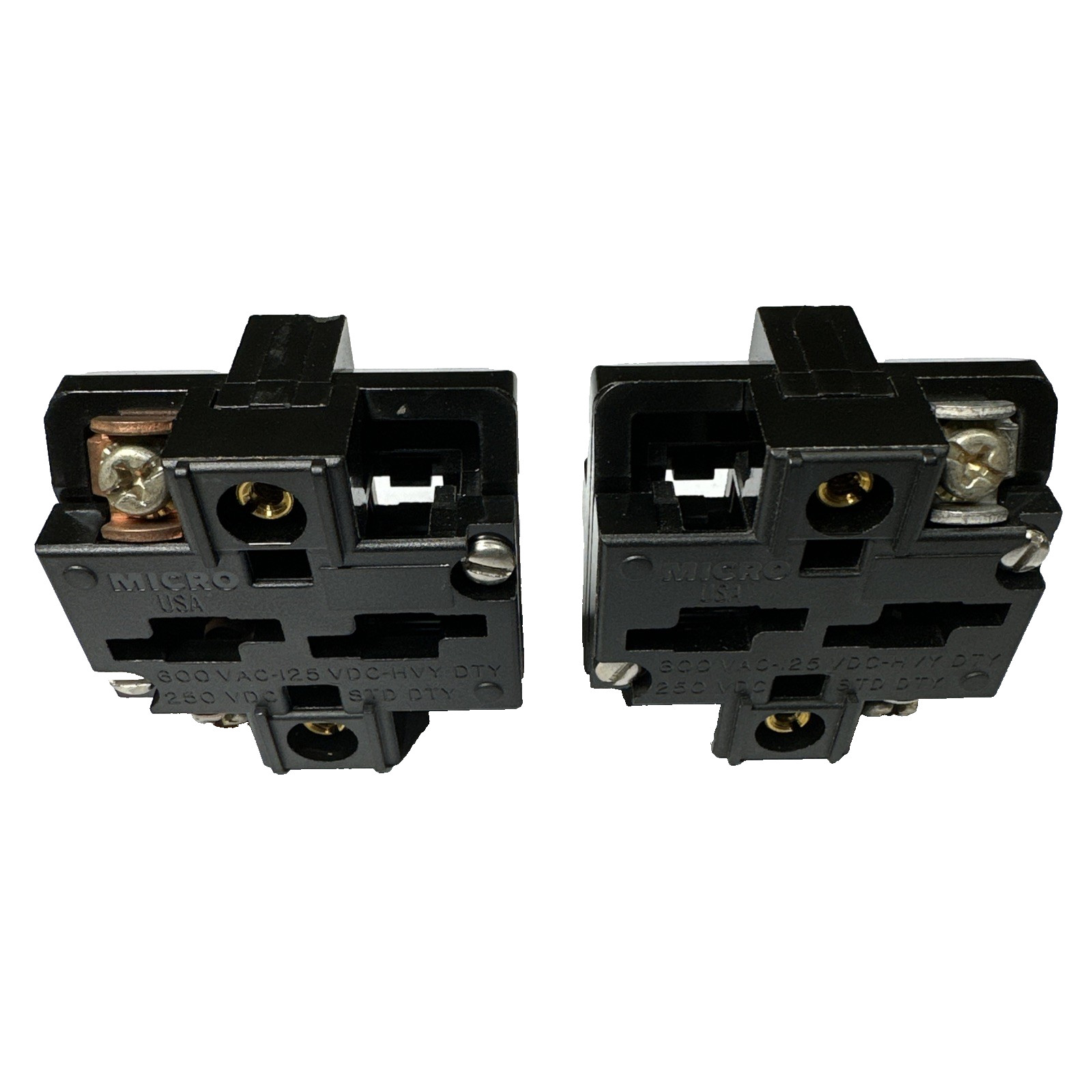 Qty 2 New HONEYWELL MICROSWITCH PTCC SWITCH CONTACT BLOCK 500 VAC-125 250VDC