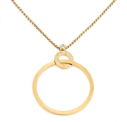 Piaget Possession Diamond Circle 18k Yellow Gold Pendant Necklace