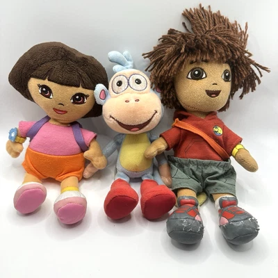 Ty Beanie Babies Dora The Explorer Boots & Diego Plush Lot of 3 Stuffed Toys - Image 1 of 4