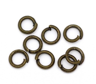1500 PCS Antique Bronze Open Jump Rings 4mm Diameter 21g 0.7mm Jewelry Making