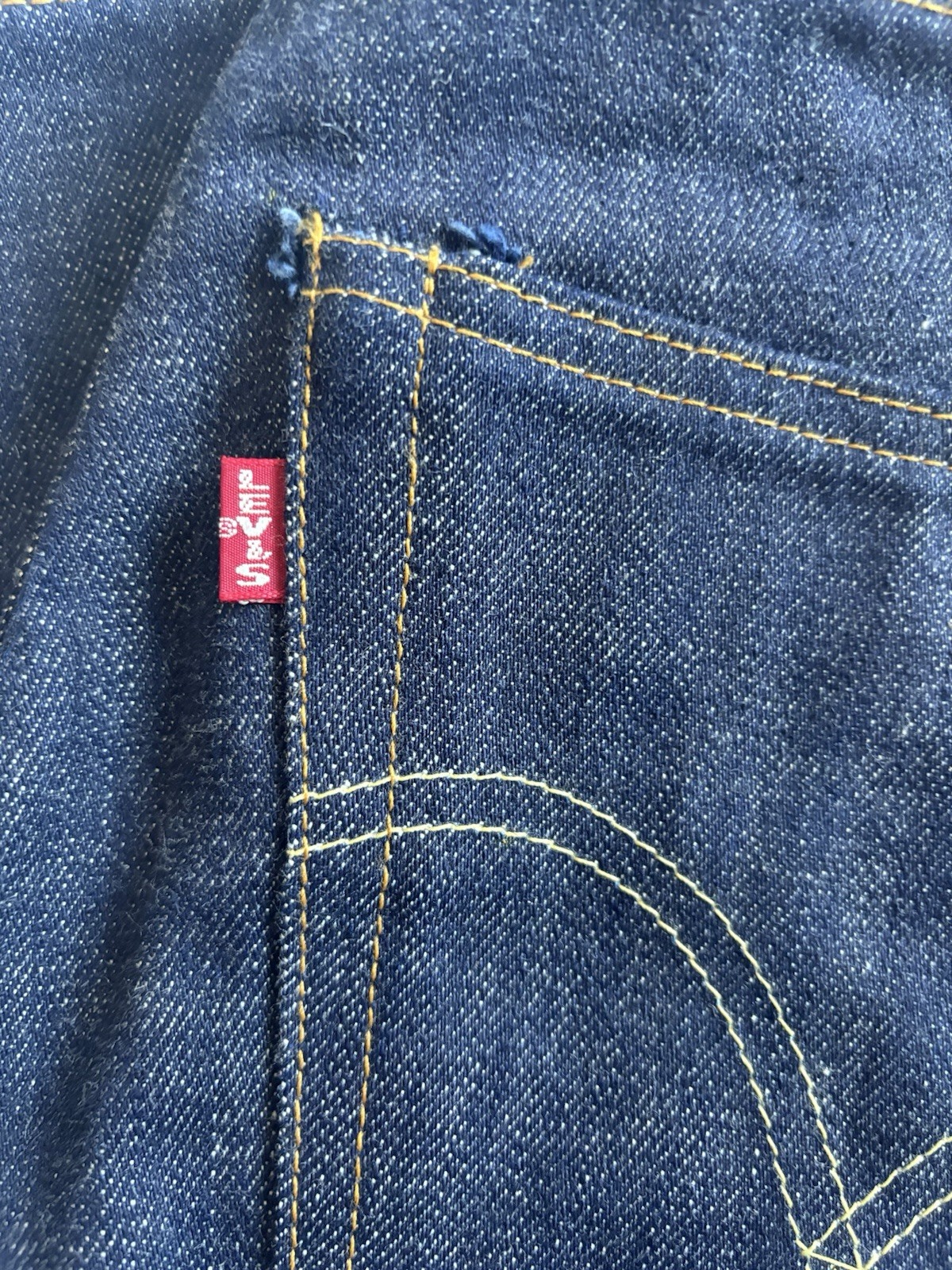 VTG Sample Levi’s 501 Leather Patch Hidden Rivets… - image 5