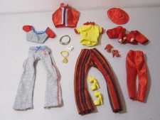 Lot of 13 Barbie Doll Red Mix and Match Clothes and Accessories