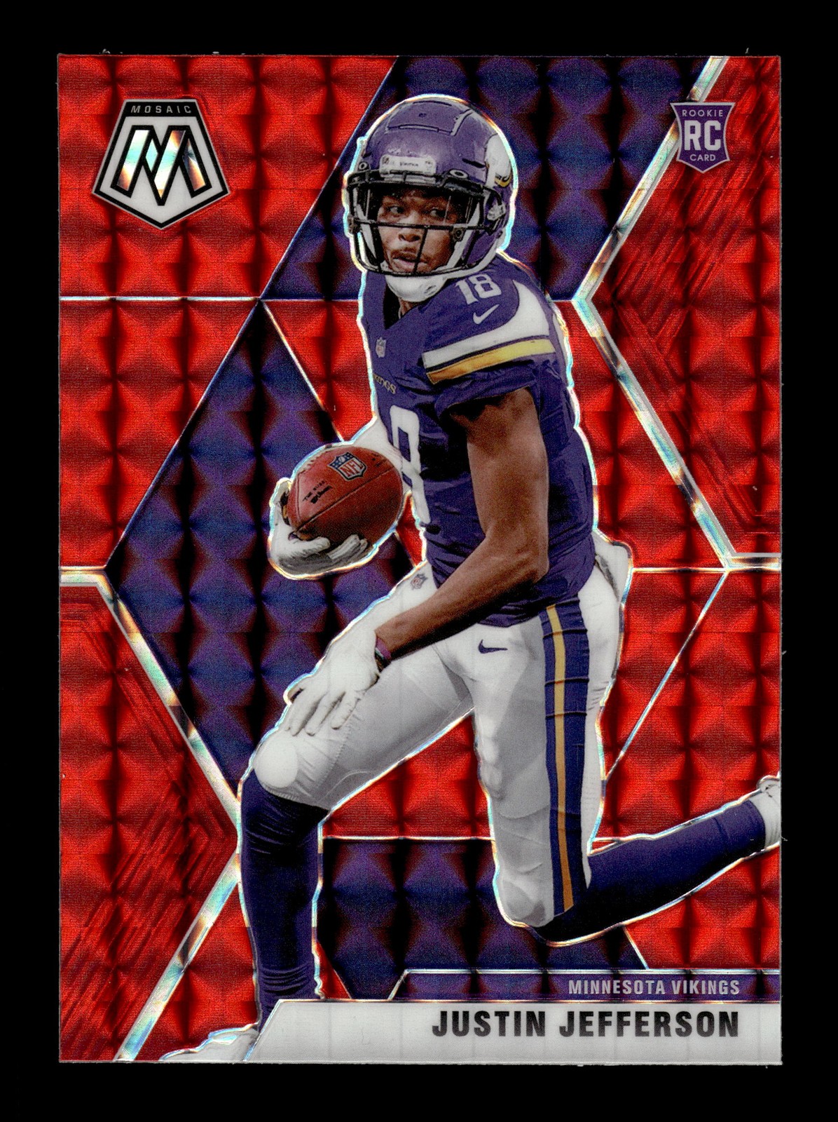 2020 Panini Mosaic #209 Justin Jefferson Prizm Red Rookie RC