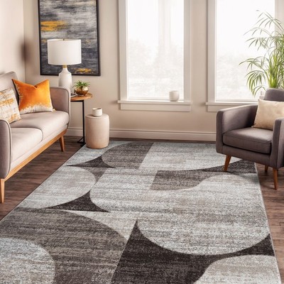 Rugshop Area Rug Modern Geometric Design Carpet Rugs for Sale Bedroom Rugs 8x10