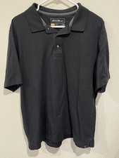 Eddie Bauer Men's Short Sleeve Polo Shirt black Size Large