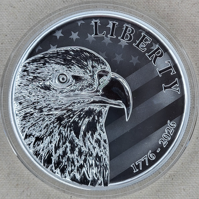 2)America 250th Anniversary 10 Oz Silver Round .999 Liberty Eagle