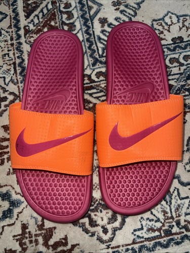 Nike rosa und orange Flip-Flops Größe Damen 10